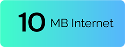 10  MB - TV + Internet